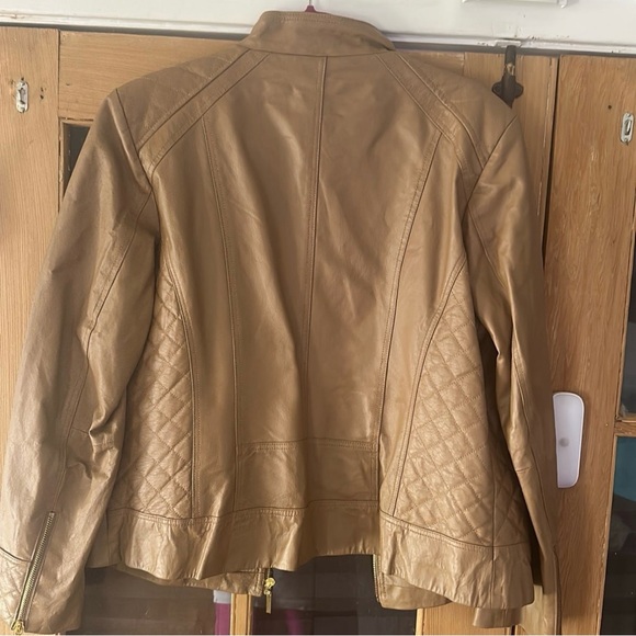 Tan Leather Jacket - Picture 2 of 4